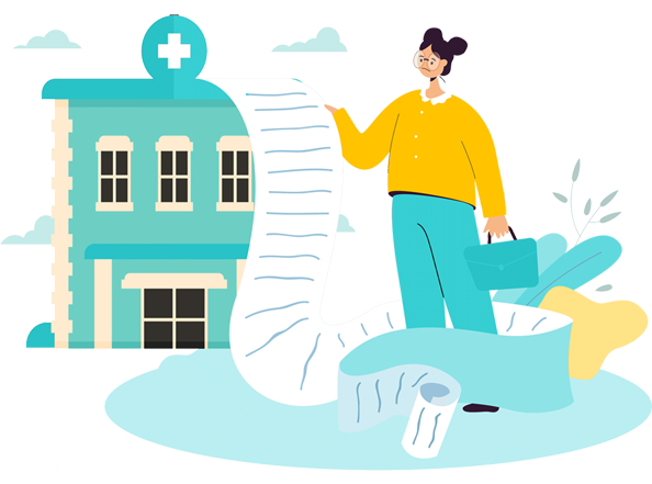 Representing Employee Hospital Billing Vector Image - Group Super Top up