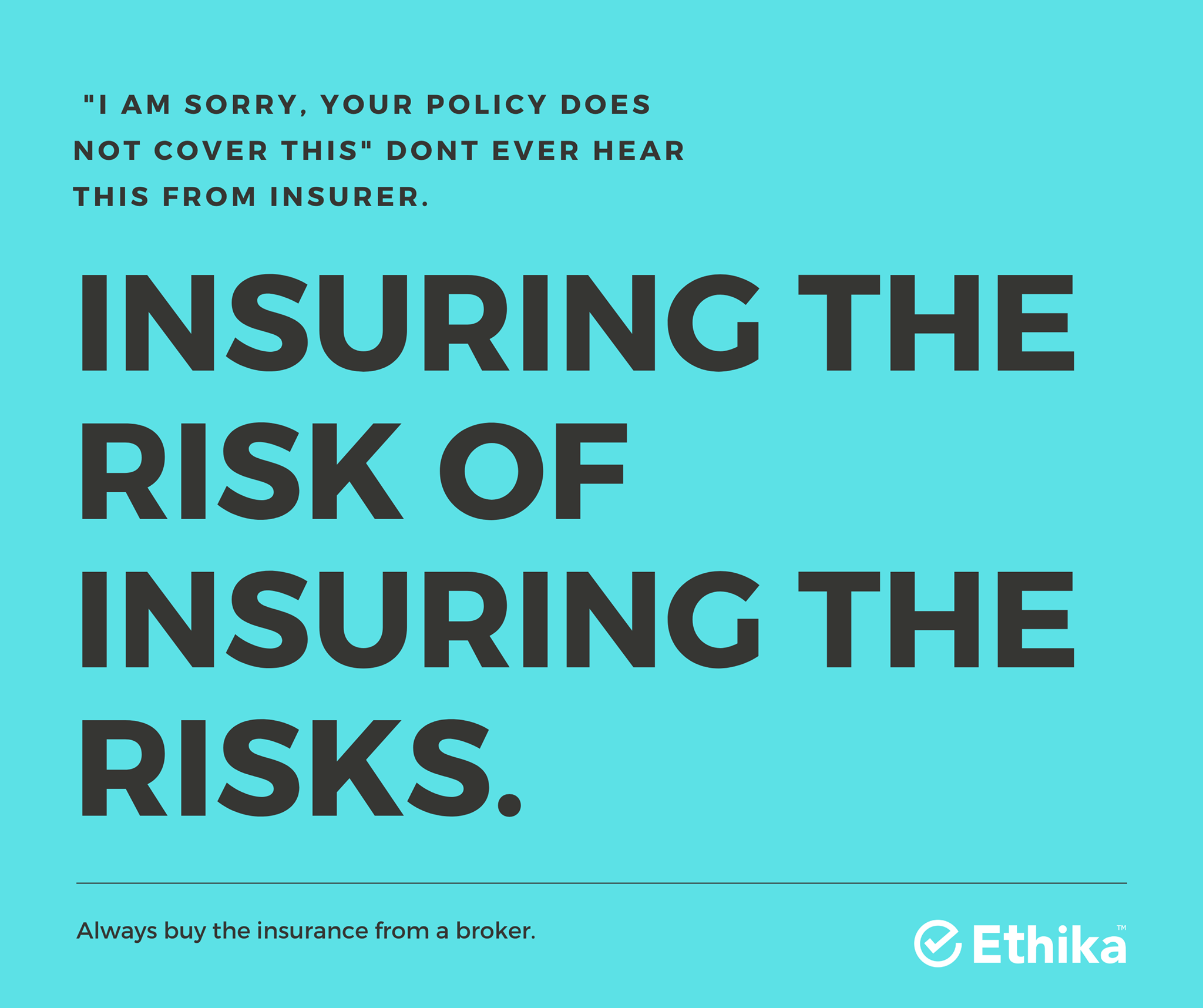 vector image of Insuring the risk