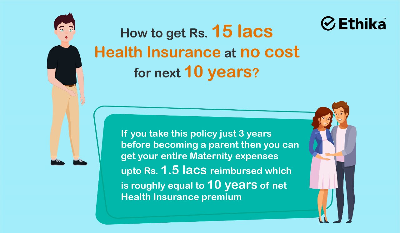 vector image of maternity insurance - GET YOUR 15 LACS HEALTH INSURANCE AT NO ADDITIONAL COST