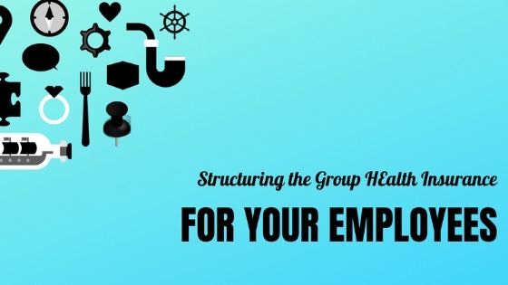 vector image of Structuring the group health insurance for employees